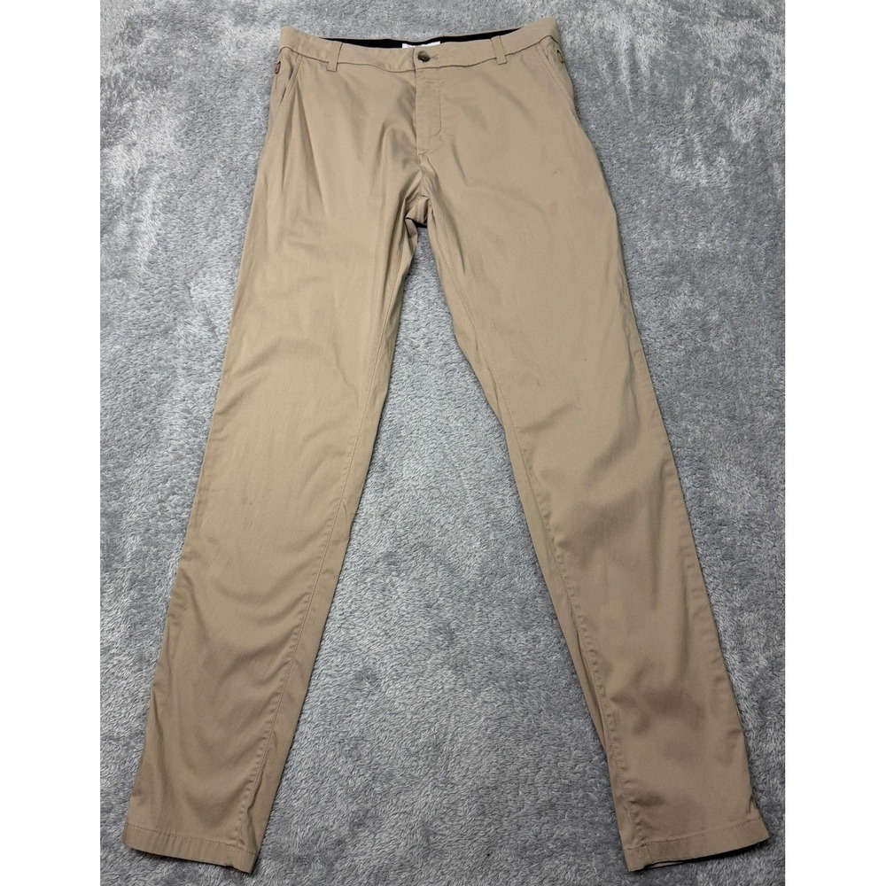 Birddogs Chino Golf Pants Mens 32x32.5 Khaki Quicksand Slim Fit Stretch Cotton